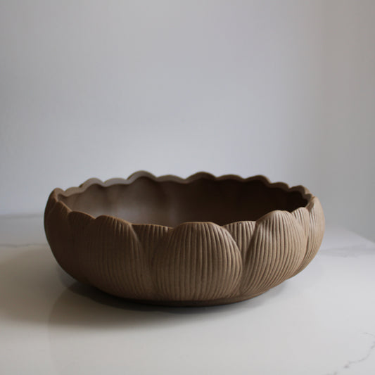Elegant Cottage Organic Handmade Lotus Fruit Bowl, Home Decor Bowl, Planter, Rustic Bowl, Decorative Bowl,Key Holder.