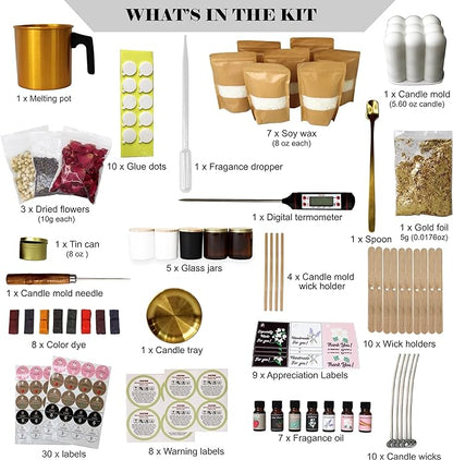 Elegant Cottage Soy Candle Making Kit - Full Set